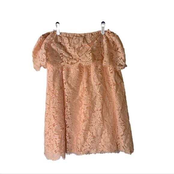 Sugar Lips NEW‎ Small Blush Pink Lace Darcie Off The Shoulder Dress - Picture 8 of 8